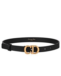 Christian Dior Saddle Calfskin Belt Black