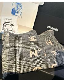 Chanel Houndstooth Jacquard Scarf