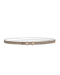 Hermes Gamma Belt Buckle & Reversible Leather Strap 13 MM Gray