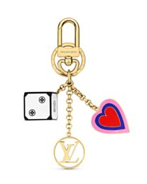 Louis Vuitton Game On Dice And Heart Bag Charm And Key Holder MP2913 White