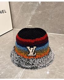 Not for sale: Louis Vuitton Colorblock Knitted Bucket Hat Gray