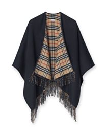Not for sale: Burberry Reversible Check Wool Cape Black