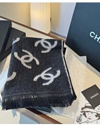Not for sale: Chanel Logo Print Cashmere Scarf Cream
