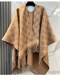 Not for sale: Fendi Jacquard Wool Cape Apricot