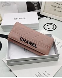 Not for sale: Chanel Long Bifold Check Leather Wallet Pink