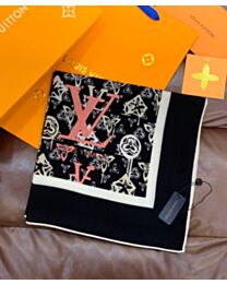 Not for sale: Louis Vuitton Pre-Owned Monogram Flower Scarf Black
