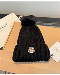 Not for sale: Moncler Wool Beanie with Pom Pom Black