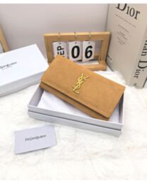 Not for sale: Saint Laurent Suede Large Flap Wallet Coffee