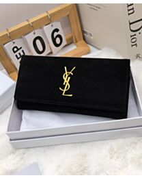 Not for sale: Saint Laurent Suede Large Flap Wallet Black