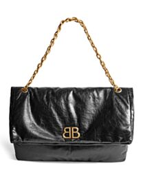 Balenciaga Monaco Large Chain Bag Black