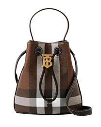 Burberry Mini TB Bucket Bag Coffee
