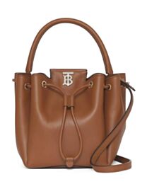 Burberry Monogram Motif Leather Bucket Bag