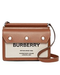 Burberry Mini Horseferry Print Title Bag with Pocket Detail Coffee