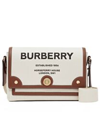 Burberry Horseferry Print Canvas Note Crossbody Bag Coffee
