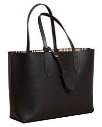 Burberry The Medium Reversible Tote in Haymarket Check and Leather 40496351 
