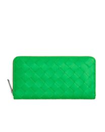 Bottega Veneta Intrecciato Zip Around Wallet 