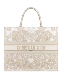 Christian Dior Large Dior Book Tote Golden