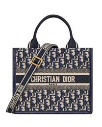 Christian Dior Small Dior Book Tote Dark Blue