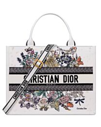 Christian Dior Lucky Medium Dior Book Tote White