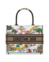 Christian Dior Medium Book Tote Cream