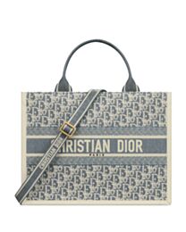 Christian Dior Book Tote Medium Blue