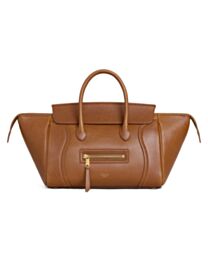 Celine Small New Luggage In Supple Shiny Lambskin 124213