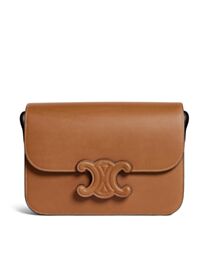 Celine Classique Cuir Triomphe Bag In Natural Calfskin Coffee