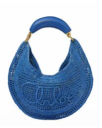 Chloe Summer Banana Hobo Bag In Raffia
