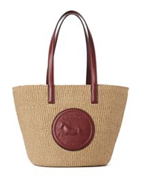 Chloe Large Horse Medal Basket In Natural Fibers
