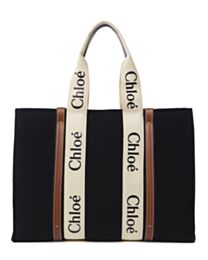 Chloe Large Woody Tote Bag Black