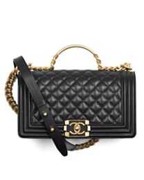 Chanel Boy Chanel Flap Bag With Handle A94804 Black