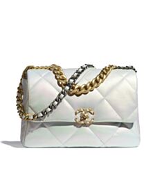 Chanel 19 Large Flap Bag AS1161 Cream