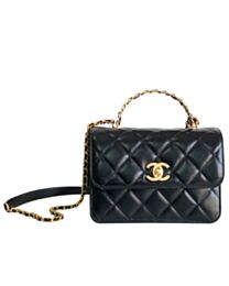 Chanel Mini Flap Bag With Top Handle AS3886 Black