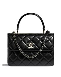 Chanel Flap Bag With Top Handle A92236 Black