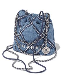 Chanel 22 Mini Handbag AS3980 Blue