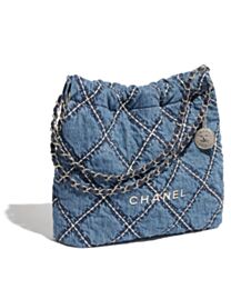 Chanel 22 Small Handbag AS3260 Blue