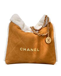 Chanel 22 Small Handbag AS3260 Coffee