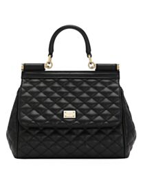 Dolce Gabbana Medium Sicily Handbag Black