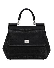 Dolce Gabbana Medium Sicily Handbag Black