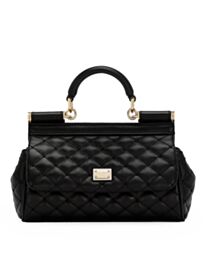Dolce Gabbana Sicily Small Top Handbag Black