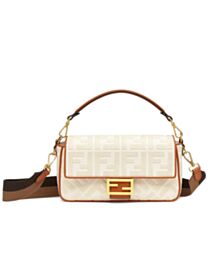 Fendi Baguette FF Canvas Bag 8BR600 