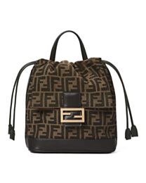 Fendi FF Jacquard Fabric Backpack 8BZ057 Coffee