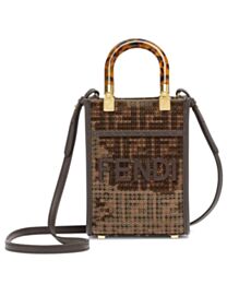 Fendi Mini Sunshine Shopper 8BS051 Dark Coffee