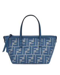 Fendi Denim-Effect Ff Jacquard Mini-Bag 8BN335