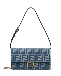 Fendi Fendi Women Baguette Wallet On Chain 8M0498 Blue