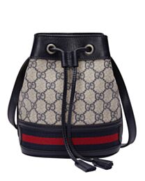 Gucci Ophidia Mini GG Bucket Bag 550620 Dark Blue