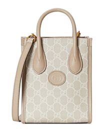 Gucci Mini Tote Bag With Interlocking G Cream