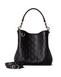 Gucci GG Emblem Small Bucket Bag 815118 Black