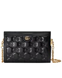 Gucci Matelasse Leather Shoulder Bag 702200 Black