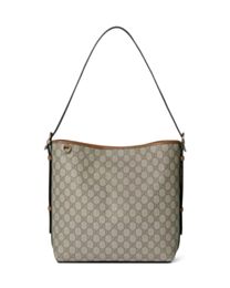 Gucci GG Canvas Emblem Medium Shoulder Bag 847452 Coffee